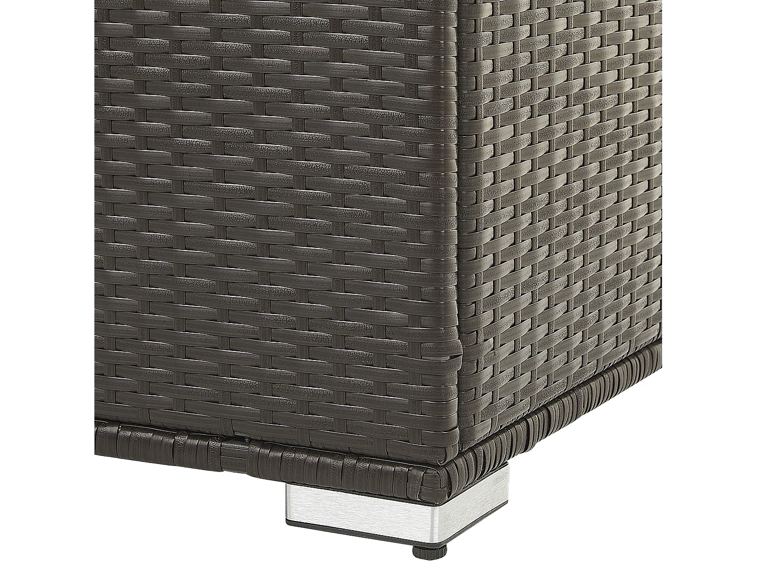 Skrzynia ogrodowa MODENA Technorattan 155 cm 75 cm Brązowy