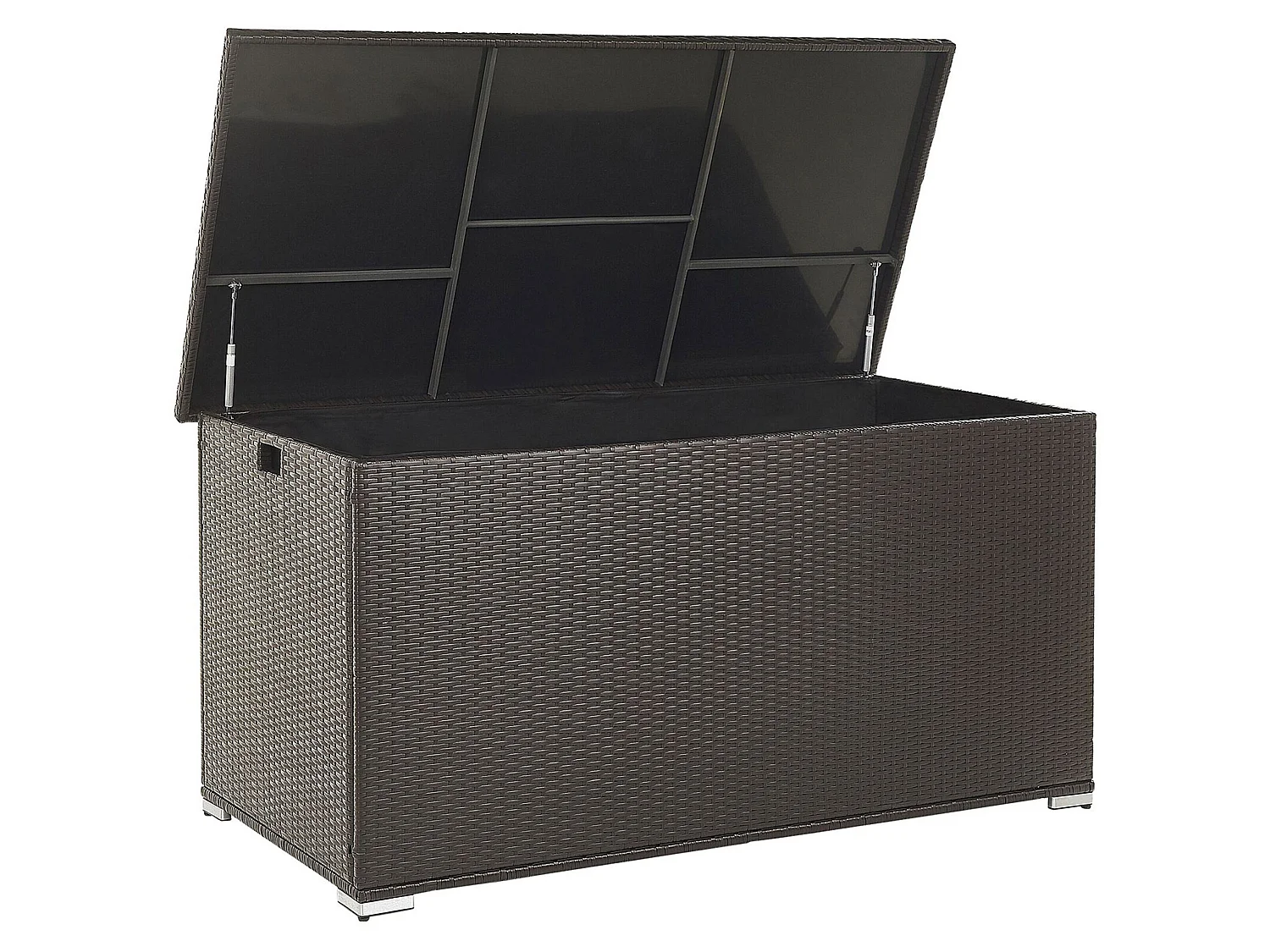 Aufbewahrungsbox MODENA Polyrattan 155 cm 75 cm Braun