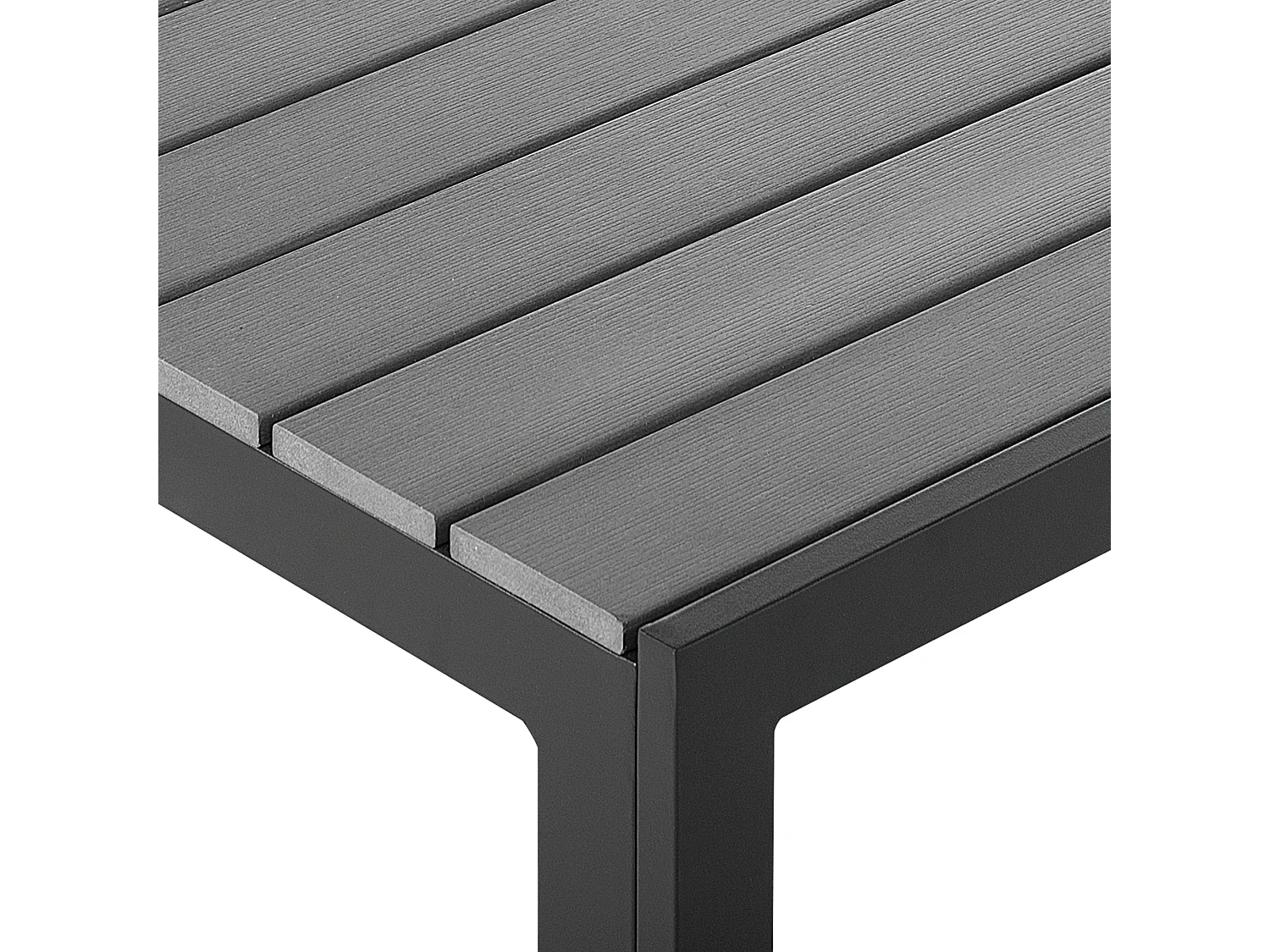 Table de salle à manger de jardin COMO 150 cm 90 cm Gris