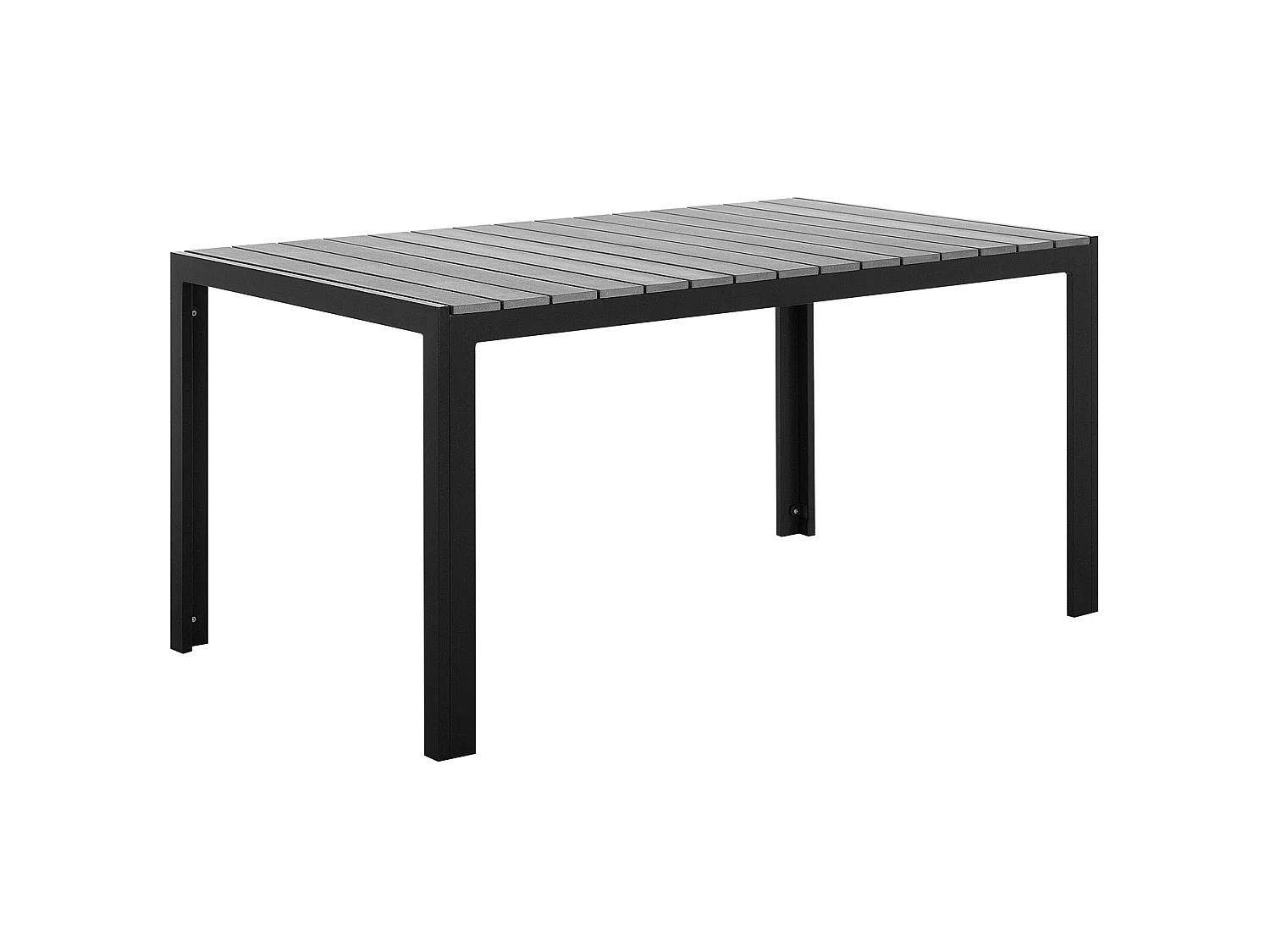 Table de salle à manger de jardin COMO 150 cm 90 cm Gris