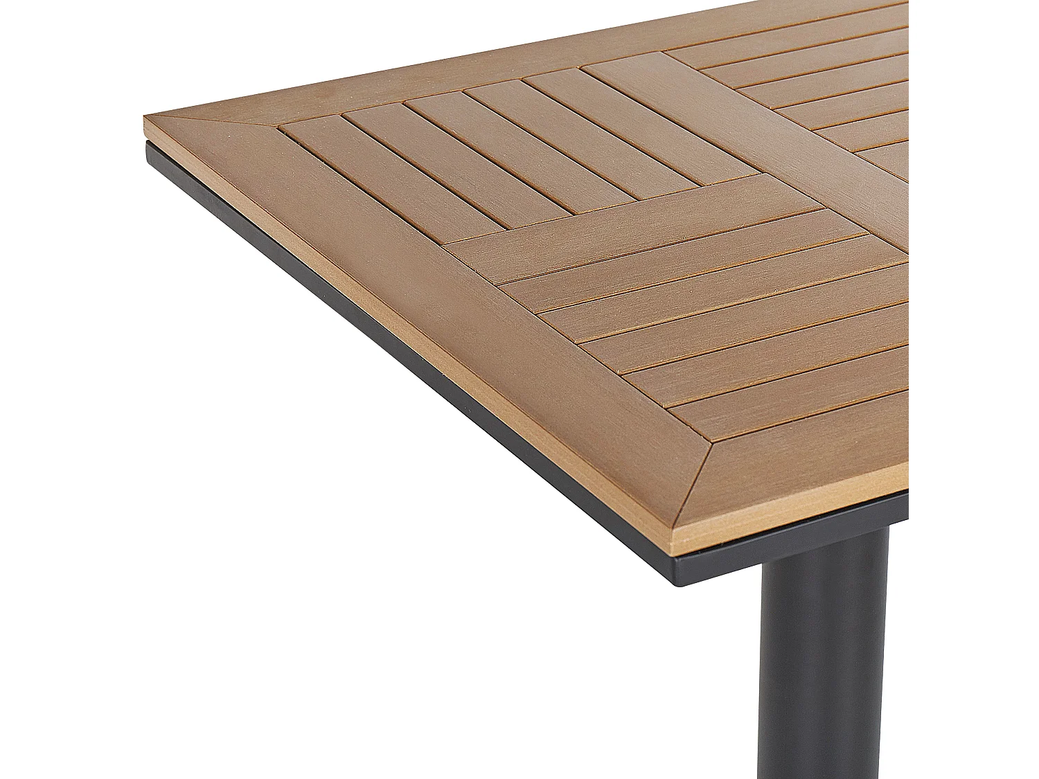 Table bistrot PALMI 60 cm 60 cm Imitation bois Marron