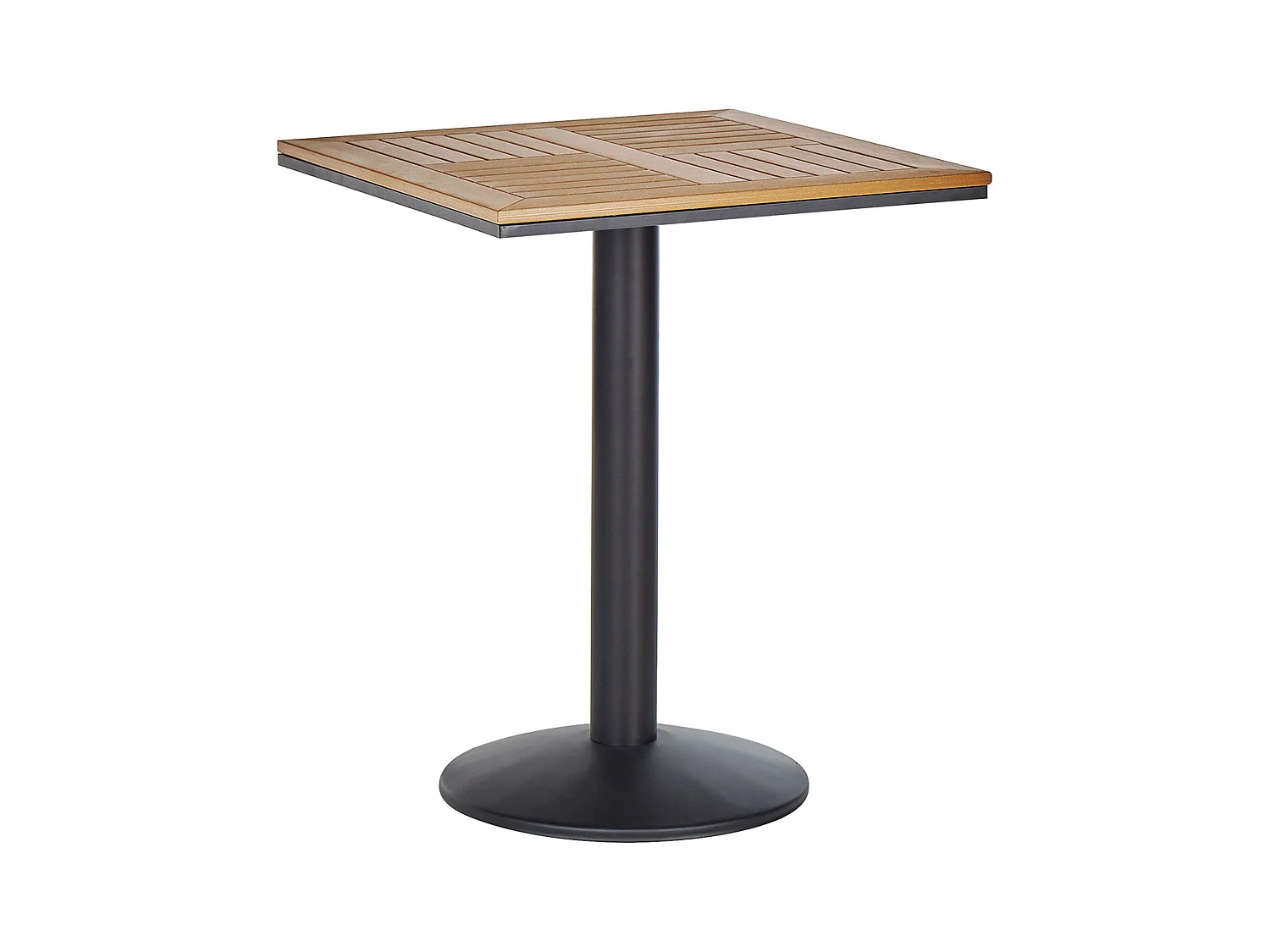Table bistrot PALMI 60 cm 60 cm Imitation bois Marron