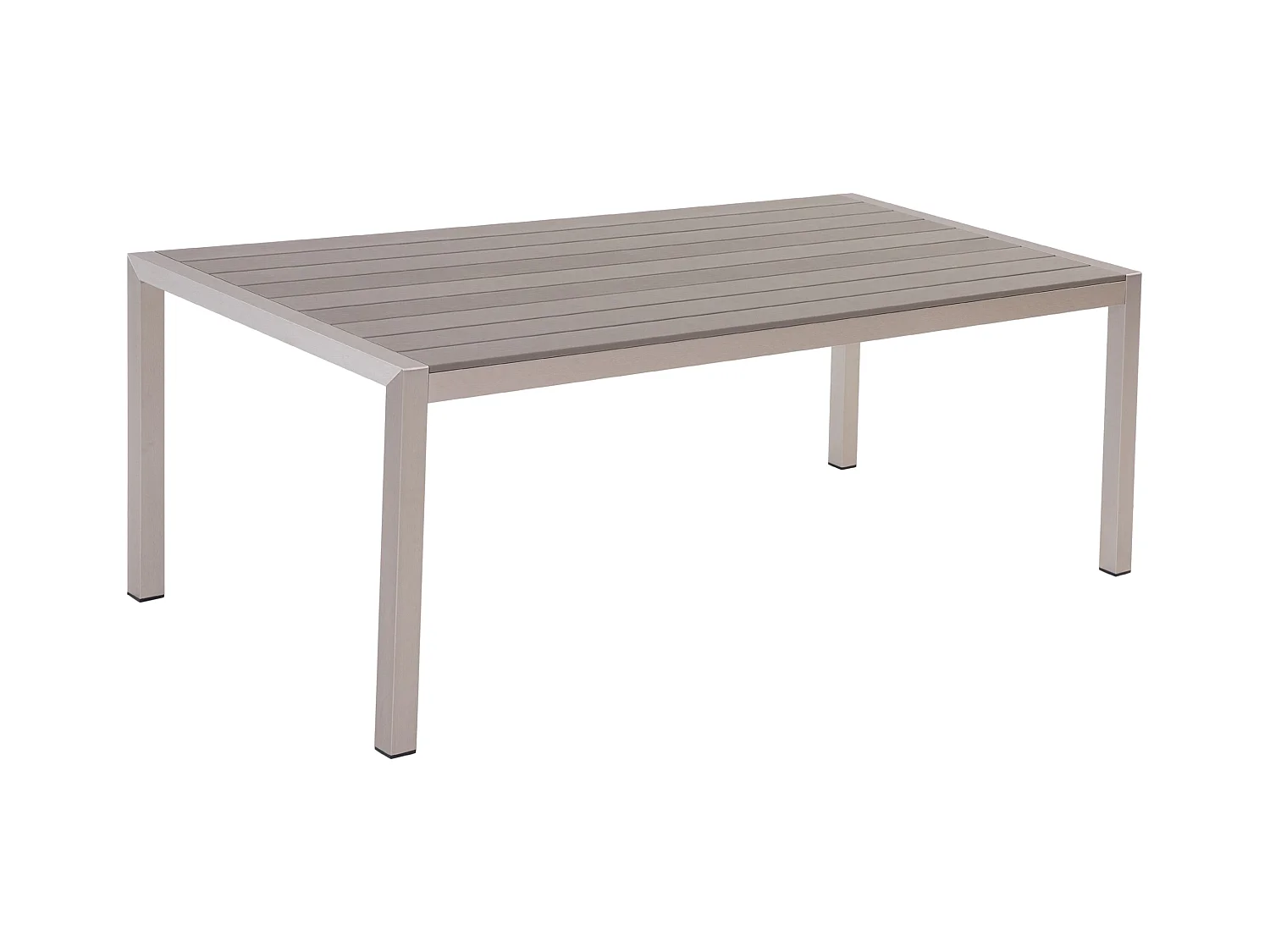 Table de salle à manger de jardin VERNIO 180 cm 90 cm Métal Gris