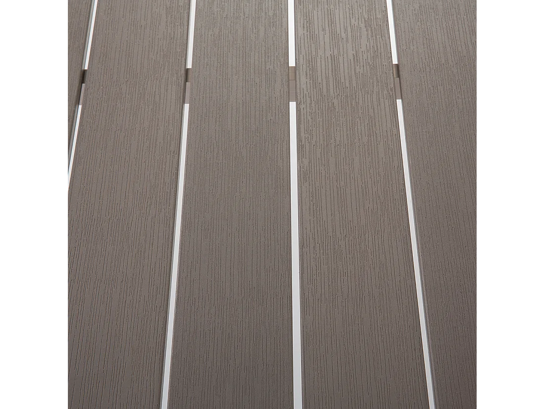 Table de salle à manger de jardin VERNIO 180 cm 90 cm Métal Gris