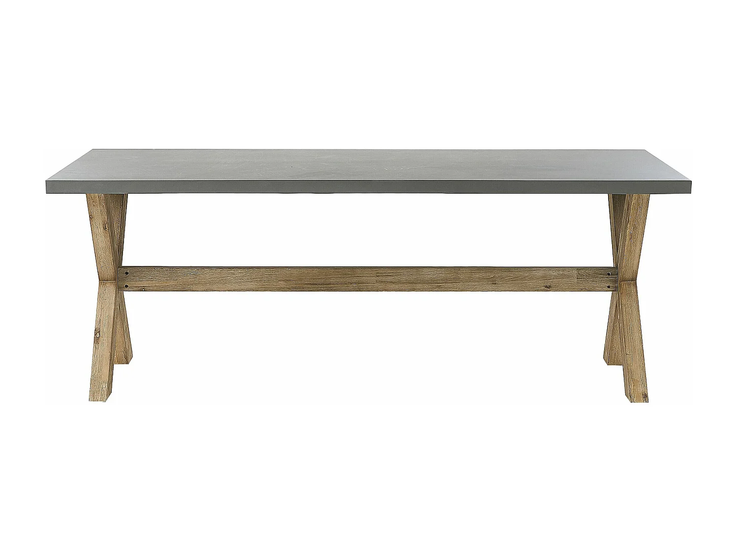 Table de salle à manger de jardin OLBIA 200 cm 100 cm Béton Gris