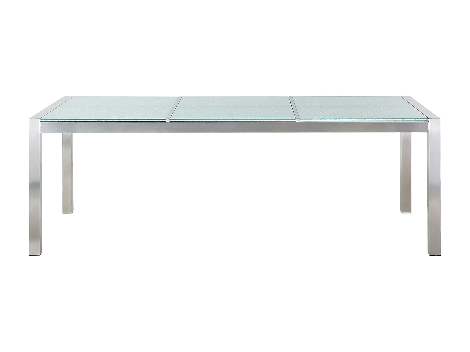 Mesa de refeição de jardim GROSSETO 220 cm 100 cm Vidro rachado Transparente