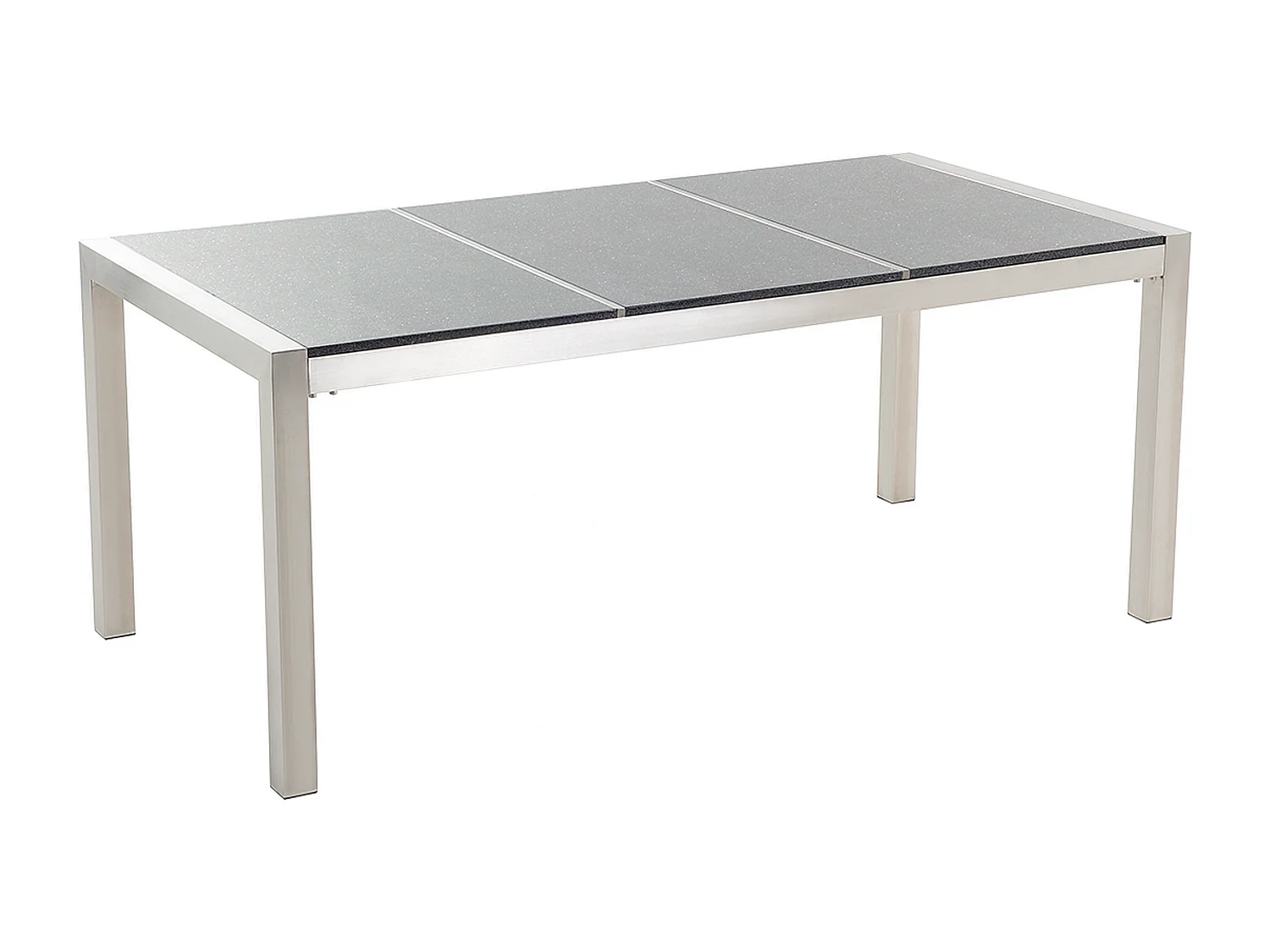 Tavolo da pranzo da giardino GROSSETO 180 cm 90 cm Lucido Granito Grigio