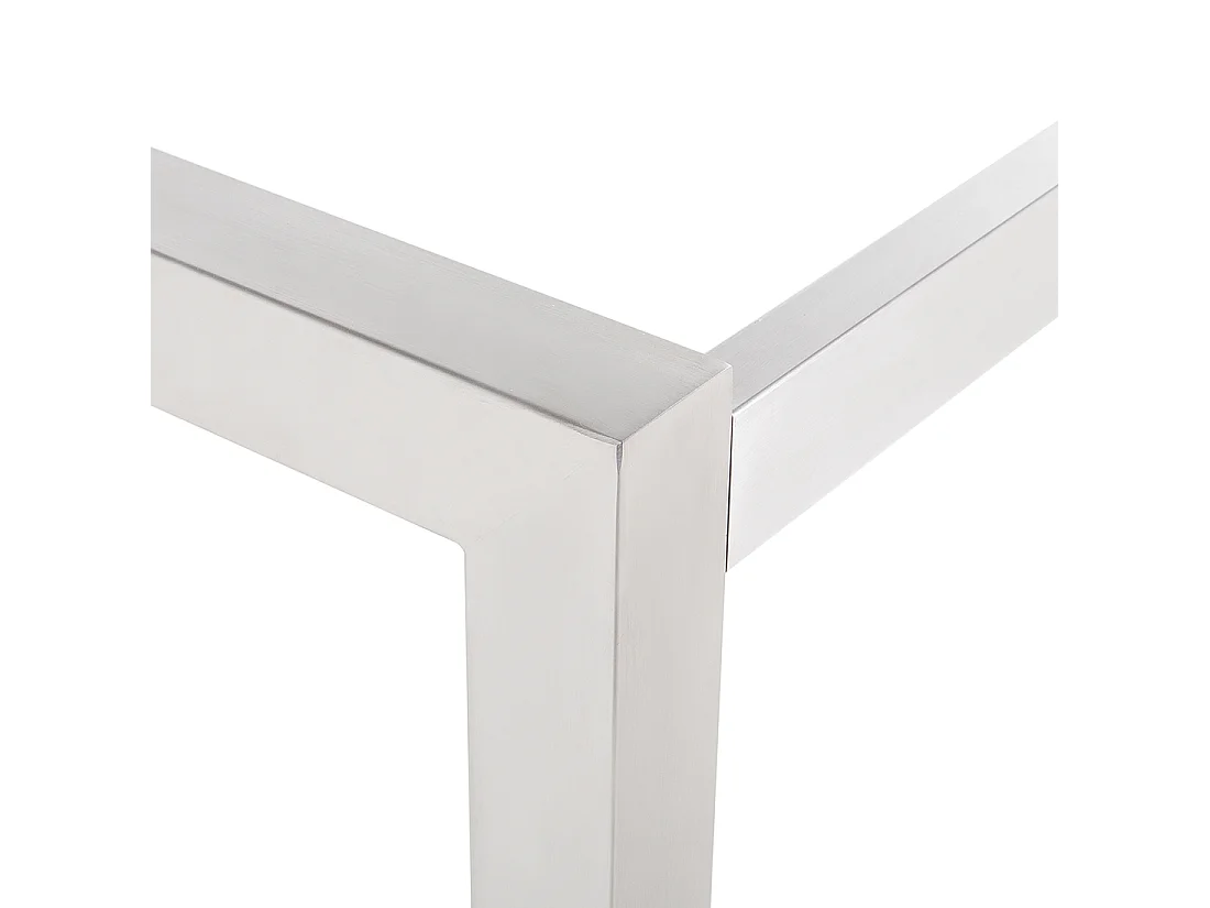 Table de salle à manger de jardin GROSSETO 180 cm 90 cm Poli Granit Gris