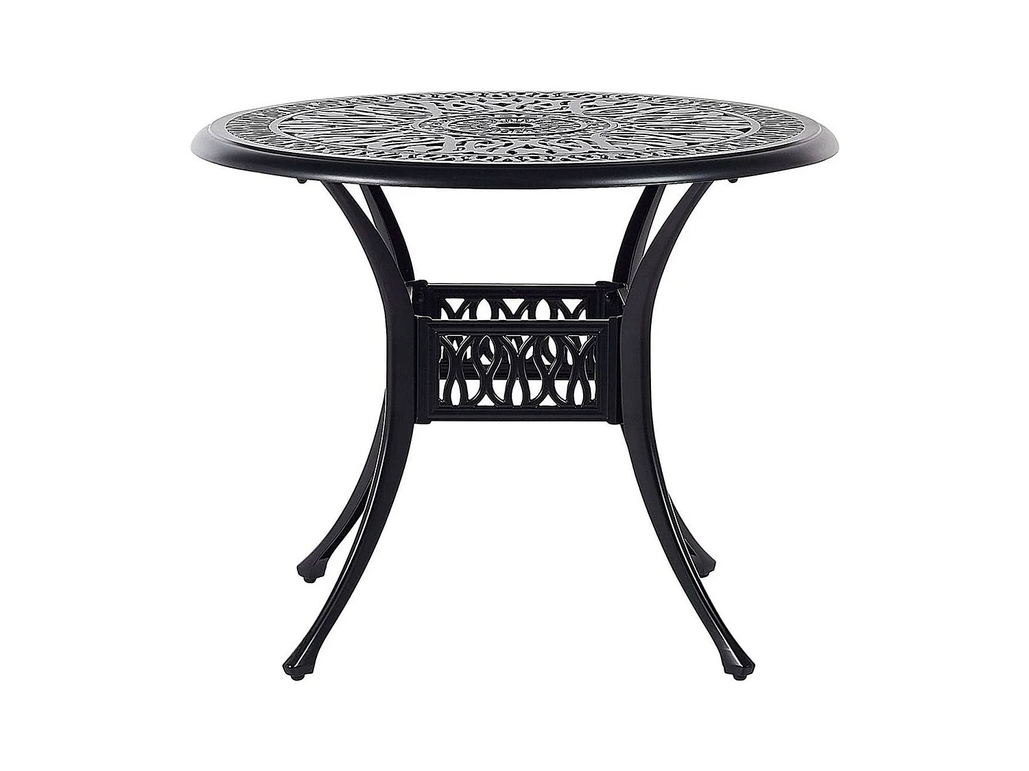 Table bistrot ANCONA 90 cm 90 cm Métal Noir