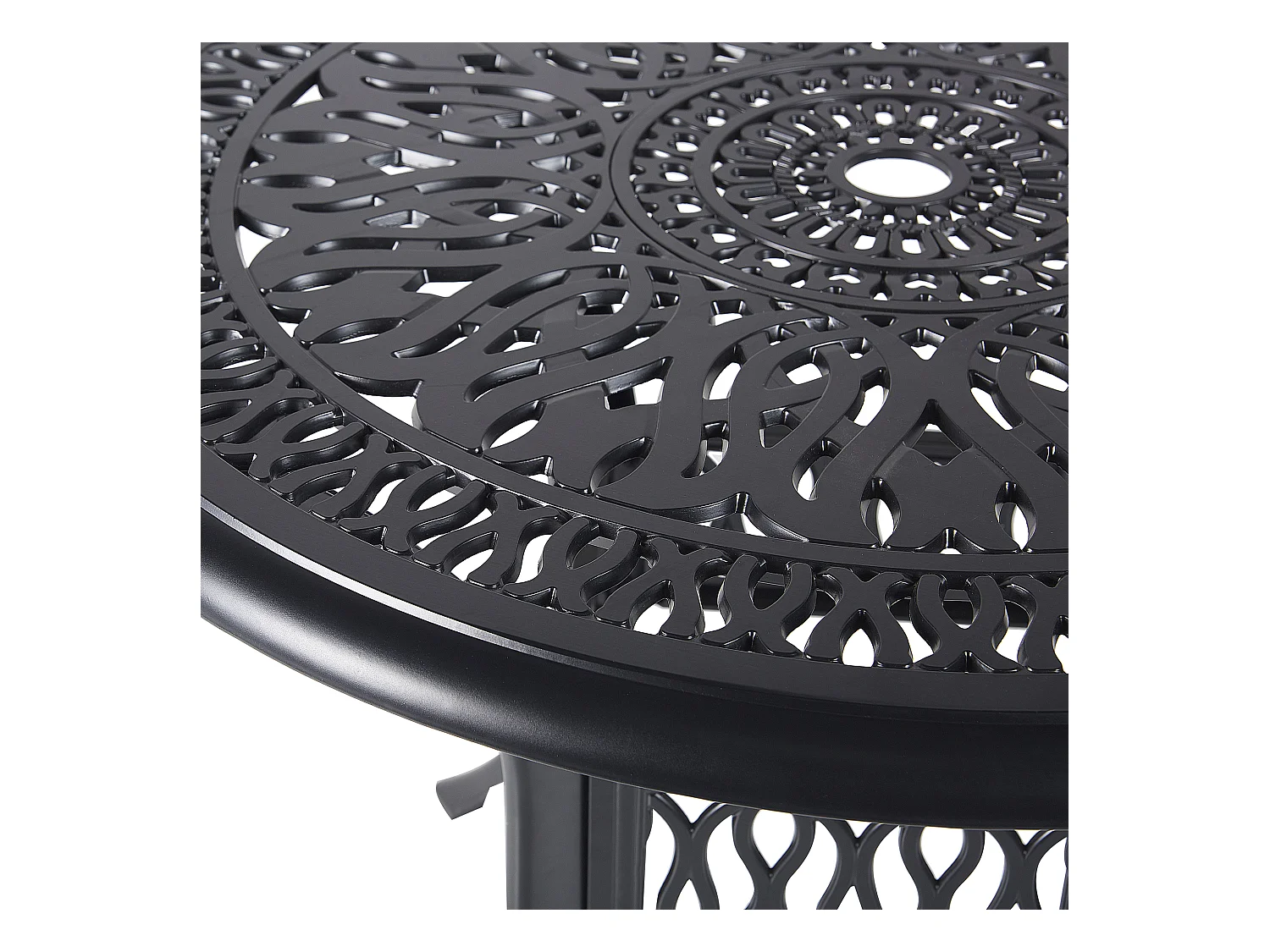 Stolik bistro ANCONA 90 cm 90 cm Metal Czarny