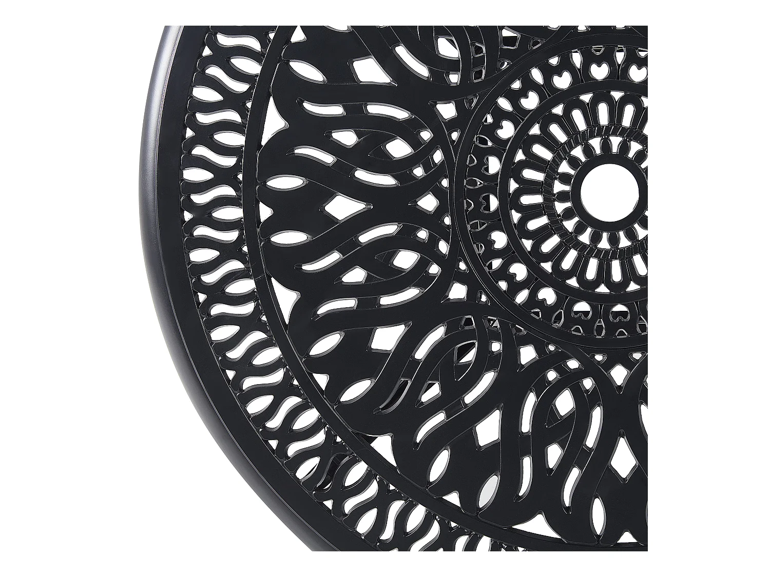 Stolik bistro ANCONA 90 cm 90 cm Metal Czarny