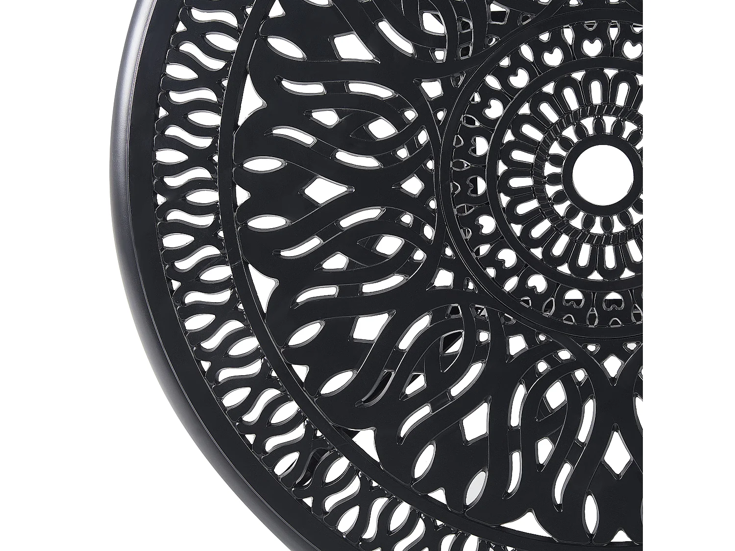 Table bistrot ANCONA 90 cm 90 cm Métal Noir