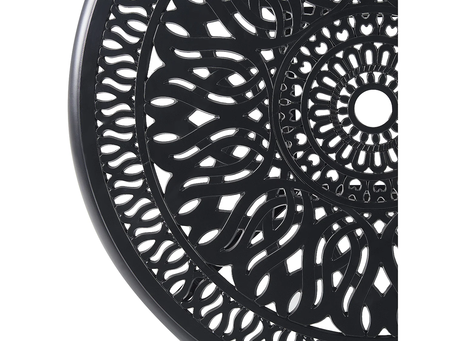 Tavolino Bistrot ANCONA 90 cm 90 cm Metallo Nero