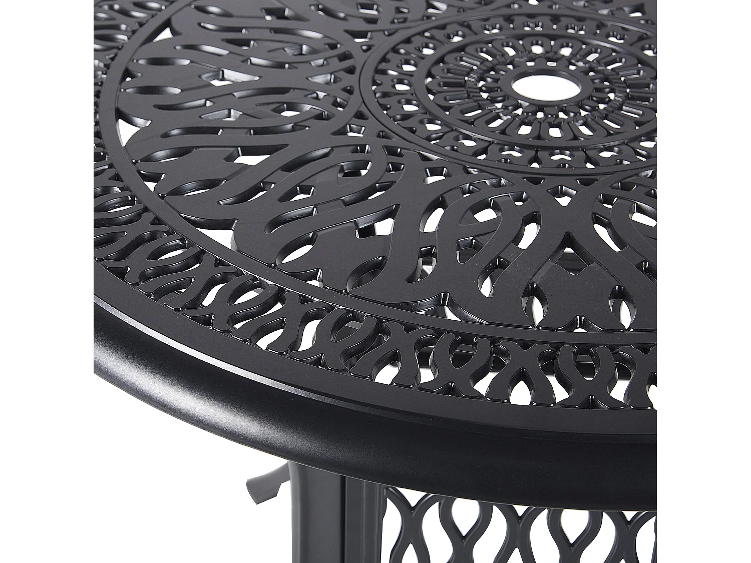 Outdoor Bistrotisch ANCONA 90 cm 90 cm Metall Schwarz