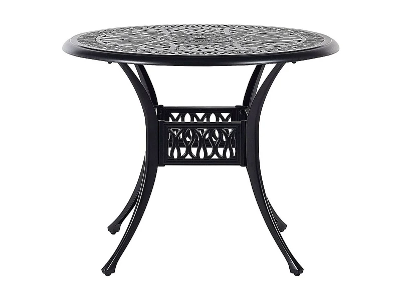 Table bistrot ANCONA 90 cm 90 cm Métal Noir