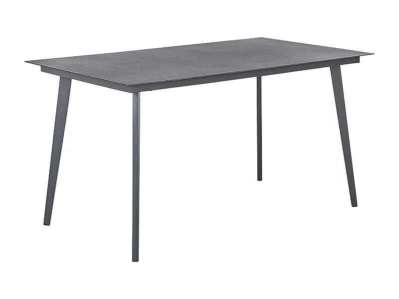 Mesa de jardín MILETO 140 cm 80 cm Vidrio Gris