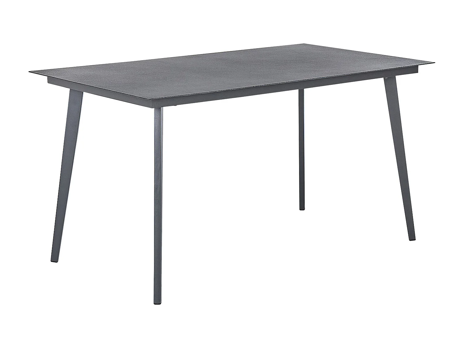 Mesa de refeição de jardim MILETO 140 cm 80 cm Vidro Cinzento