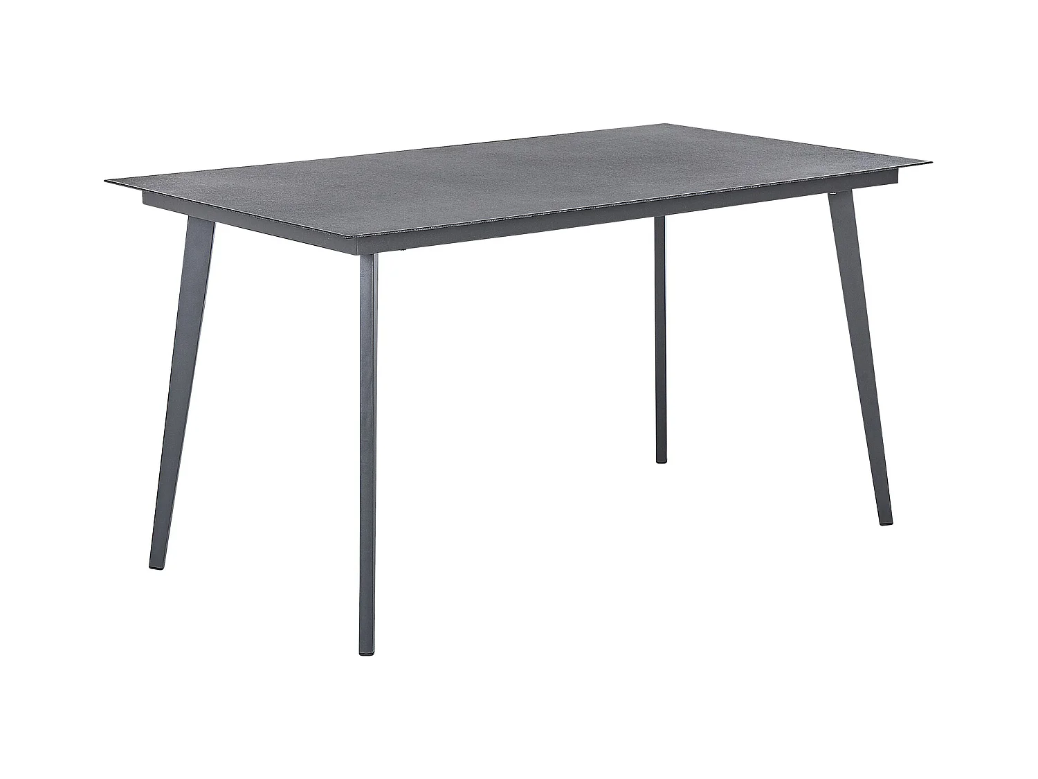 Table de salle à manger de jardin MILETO 140 cm 80 cm Verre Gris