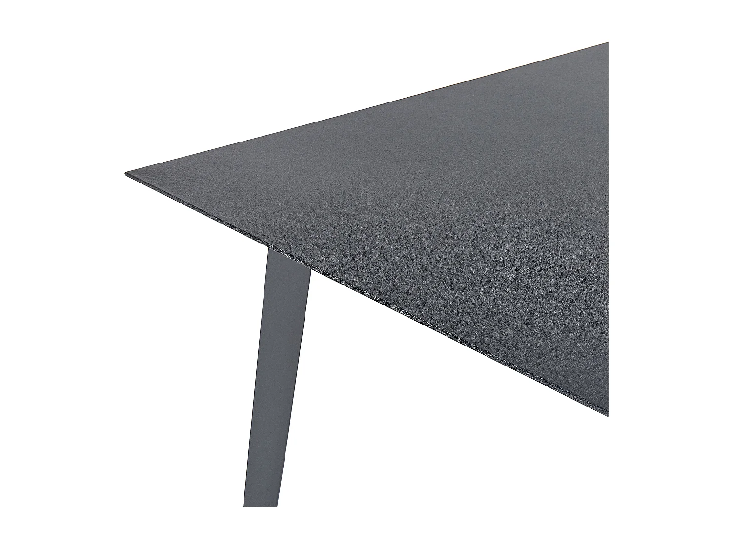 Table de salle à manger de jardin MILETO 140 cm 80 cm Verre Gris