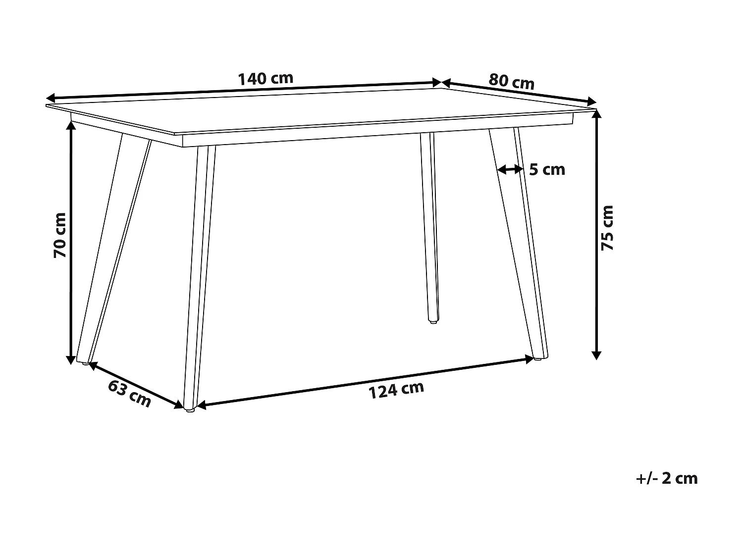 Mesa de refeição de jardim MILETO 140 cm 80 cm Vidro Cinzento