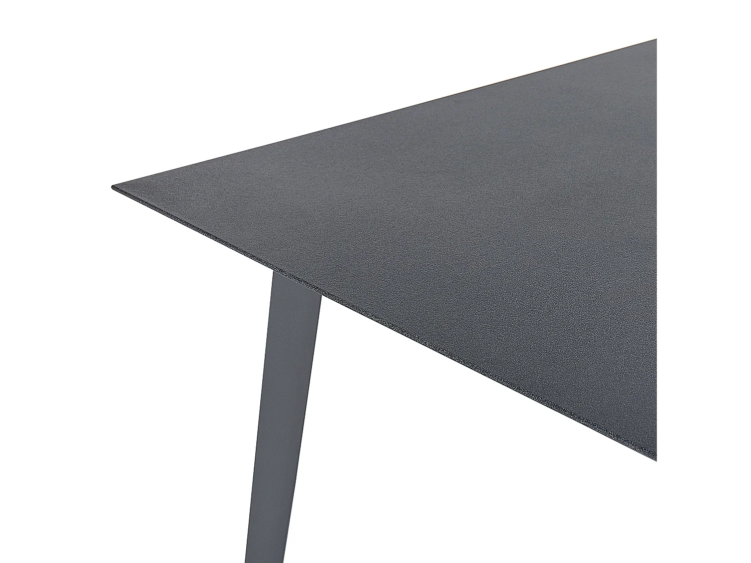 Table de salle à manger de jardin MILETO 140 cm 80 cm Verre Gris
