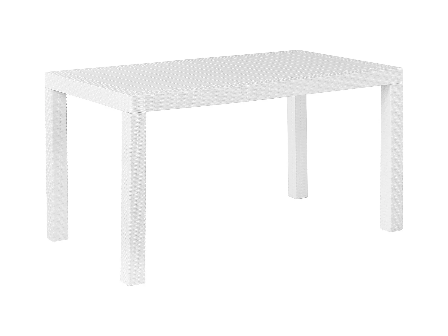 Table de salle à manger de jardin FOSSANO 140 cm 80 cm Blanc