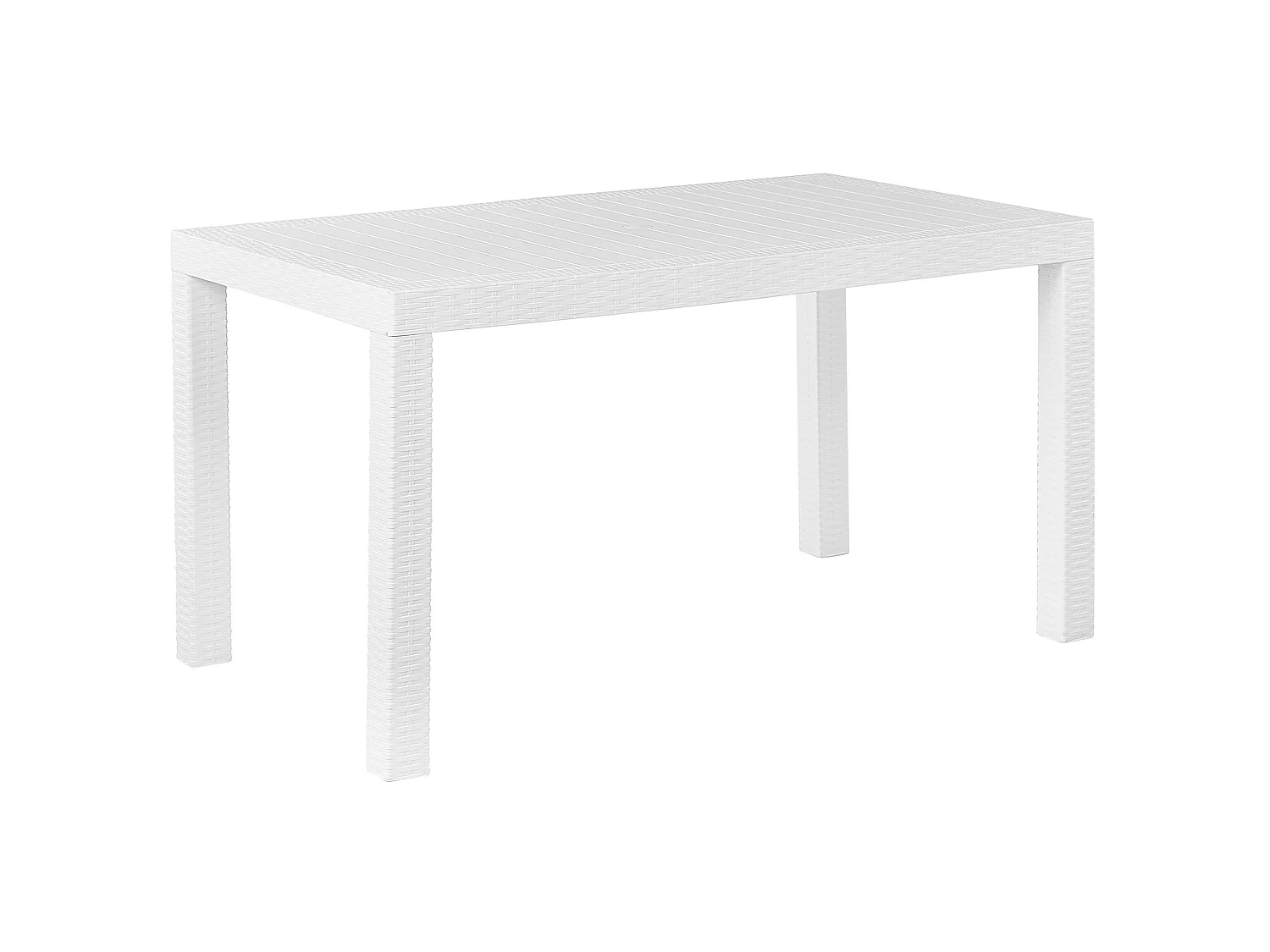 Gartentisch FOSSANO 140 cm 80 cm Weiss
