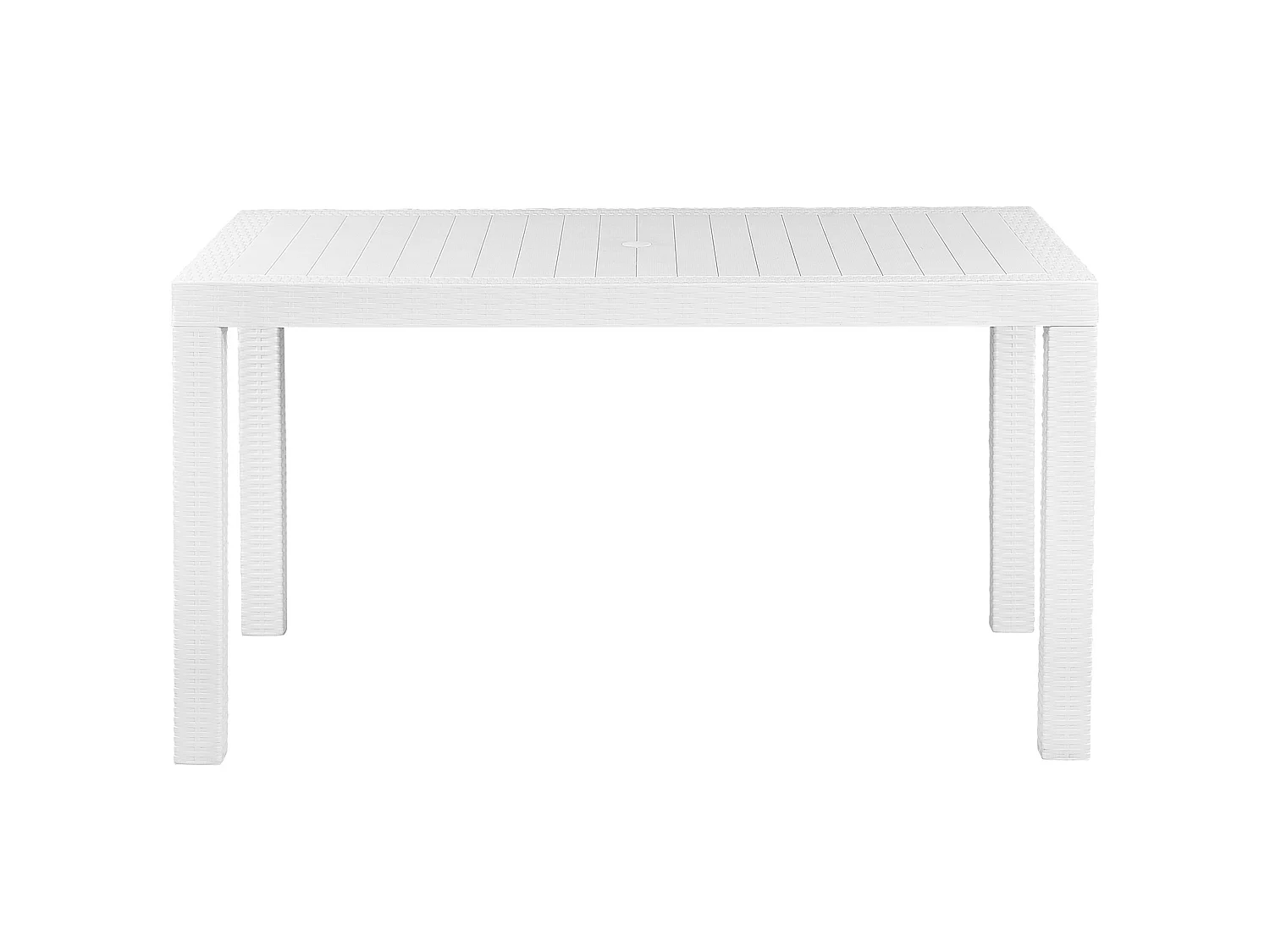 Gartentisch FOSSANO 140 cm 80 cm Weiss