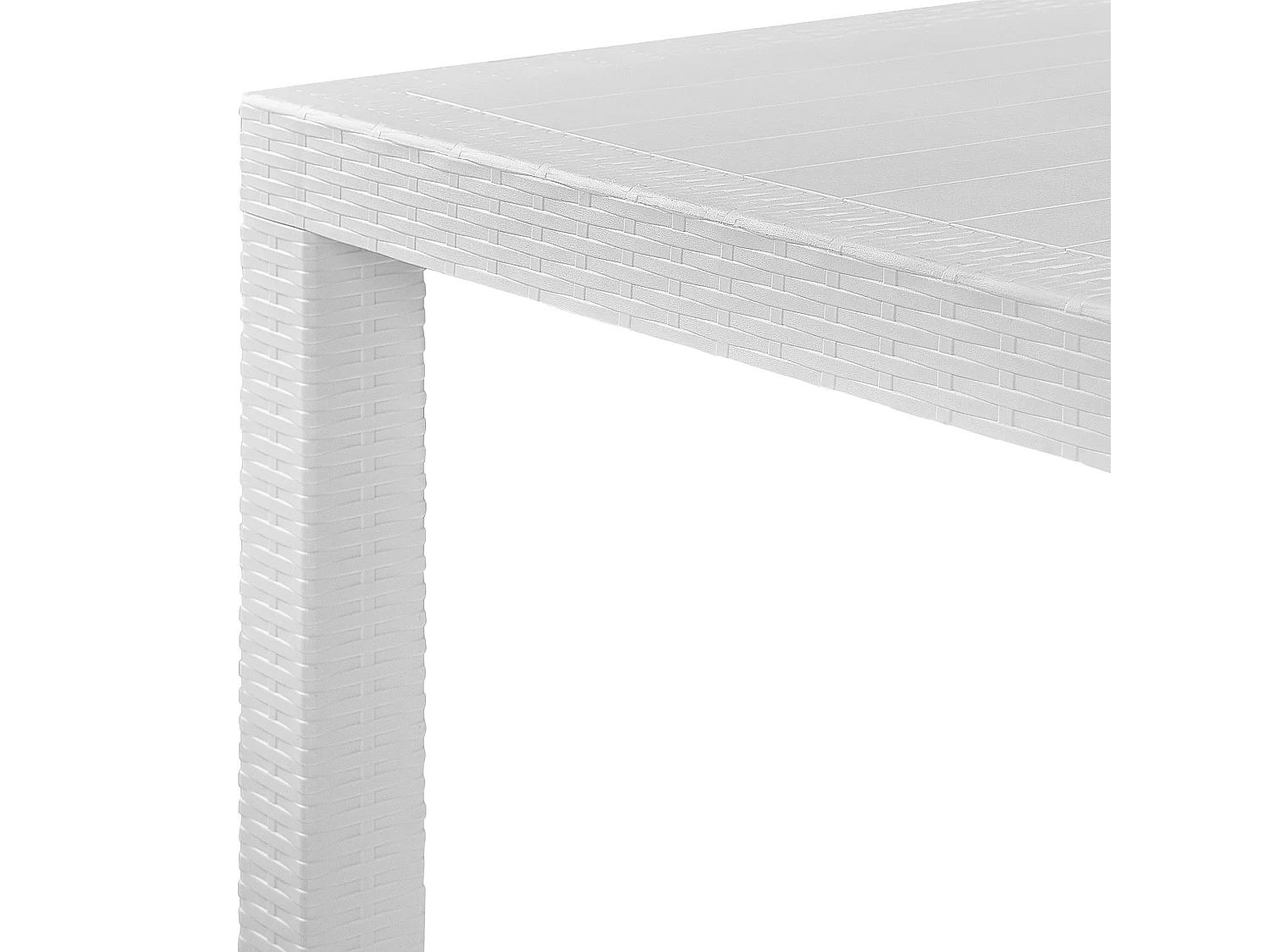 Gartentisch FOSSANO 140 cm 80 cm Weiss