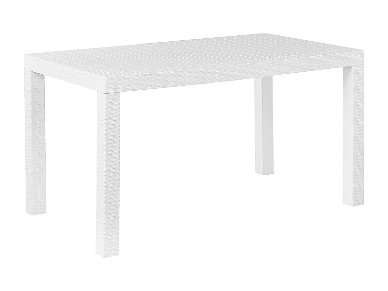 Table de salle à manger de jardin FOSSANO 140 cm 80 cm Blanc