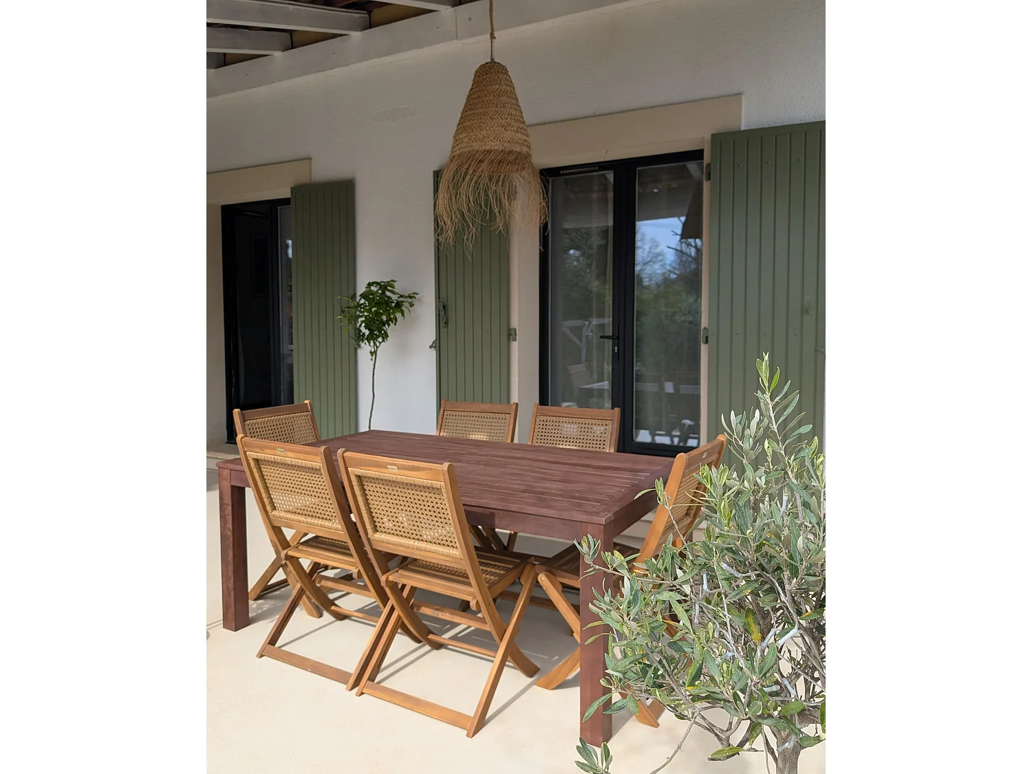 Table de salle à manger de jardin TUSCANIA 180 cm 100 cm Bois d'eucalyptus Marron foncé