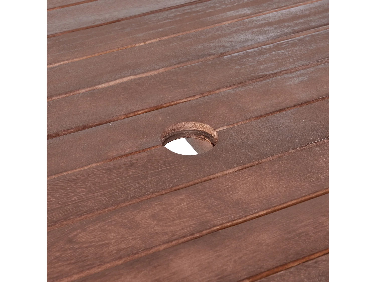 Rustikaler Gartentisch dunkler Holzfarbton Eukalyptusholz 180 x 100 cm Tuscania