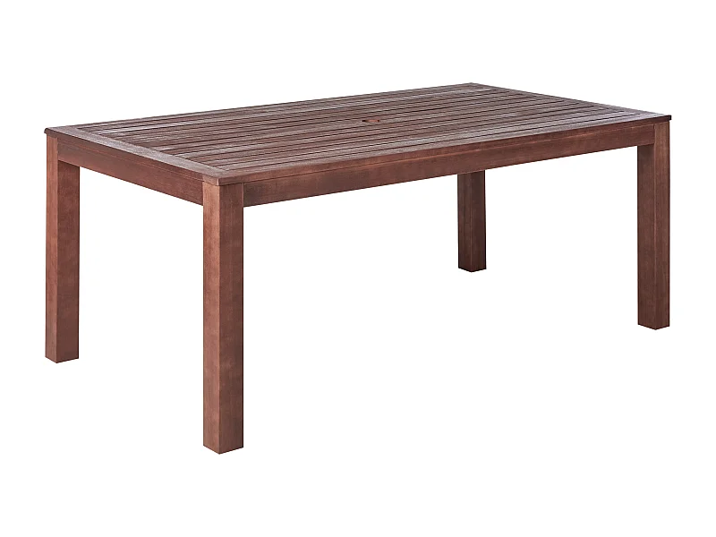 Table de salle à manger de jardin TUSCANIA 180 cm 100 cm Bois d'eucalyptus Marron foncé