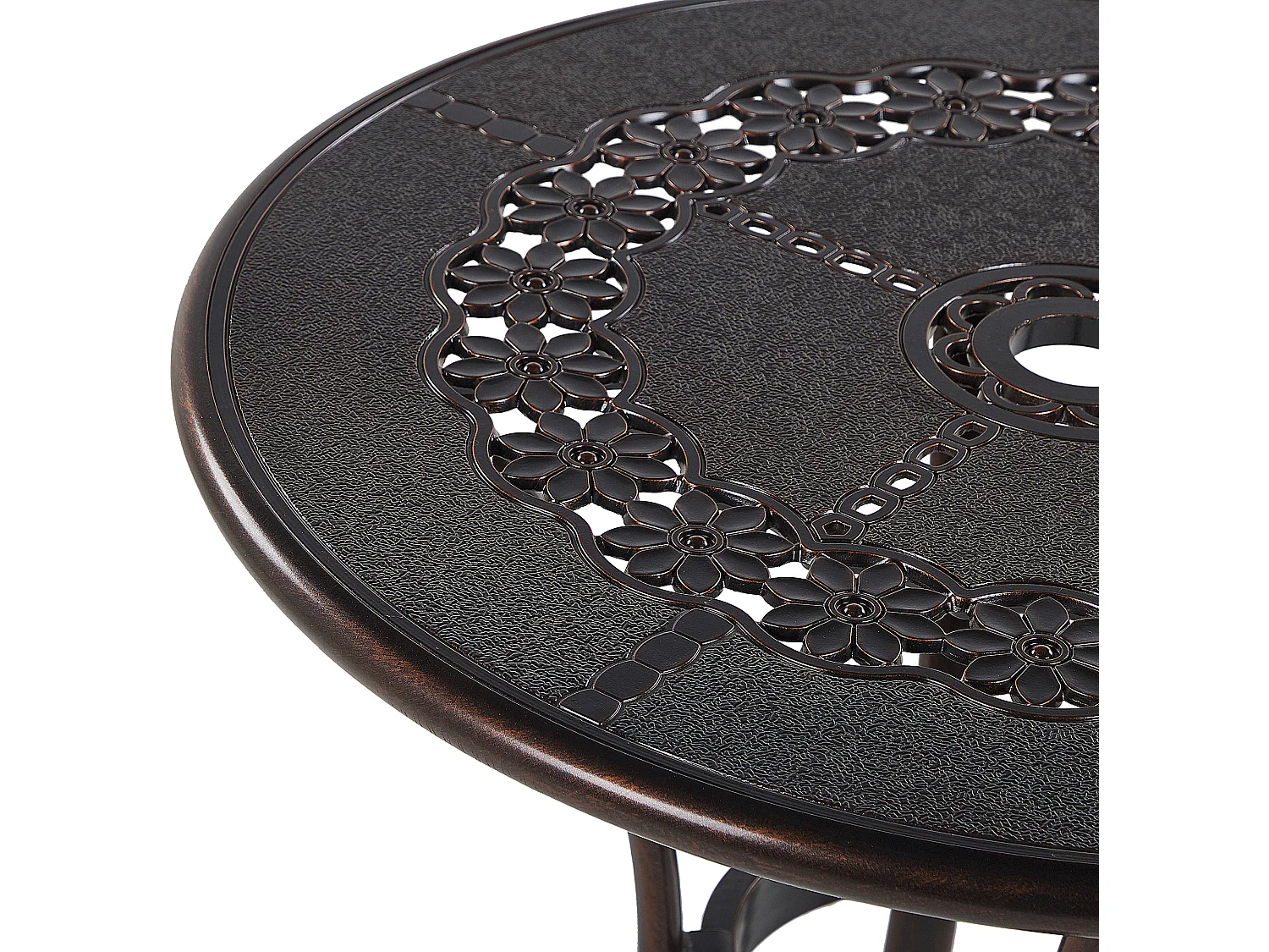 Stolik bistro BOVINO 65 cm 65 cm Metal Ciemnobrązowy