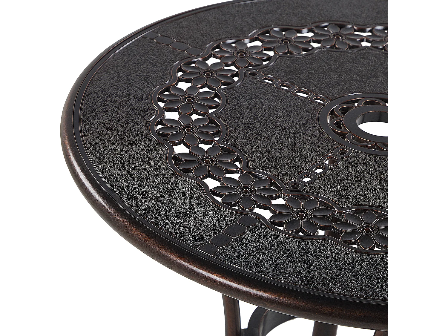 Mesa bistrô BOVINO 65 cm 65 cm Metal Castanho escuro