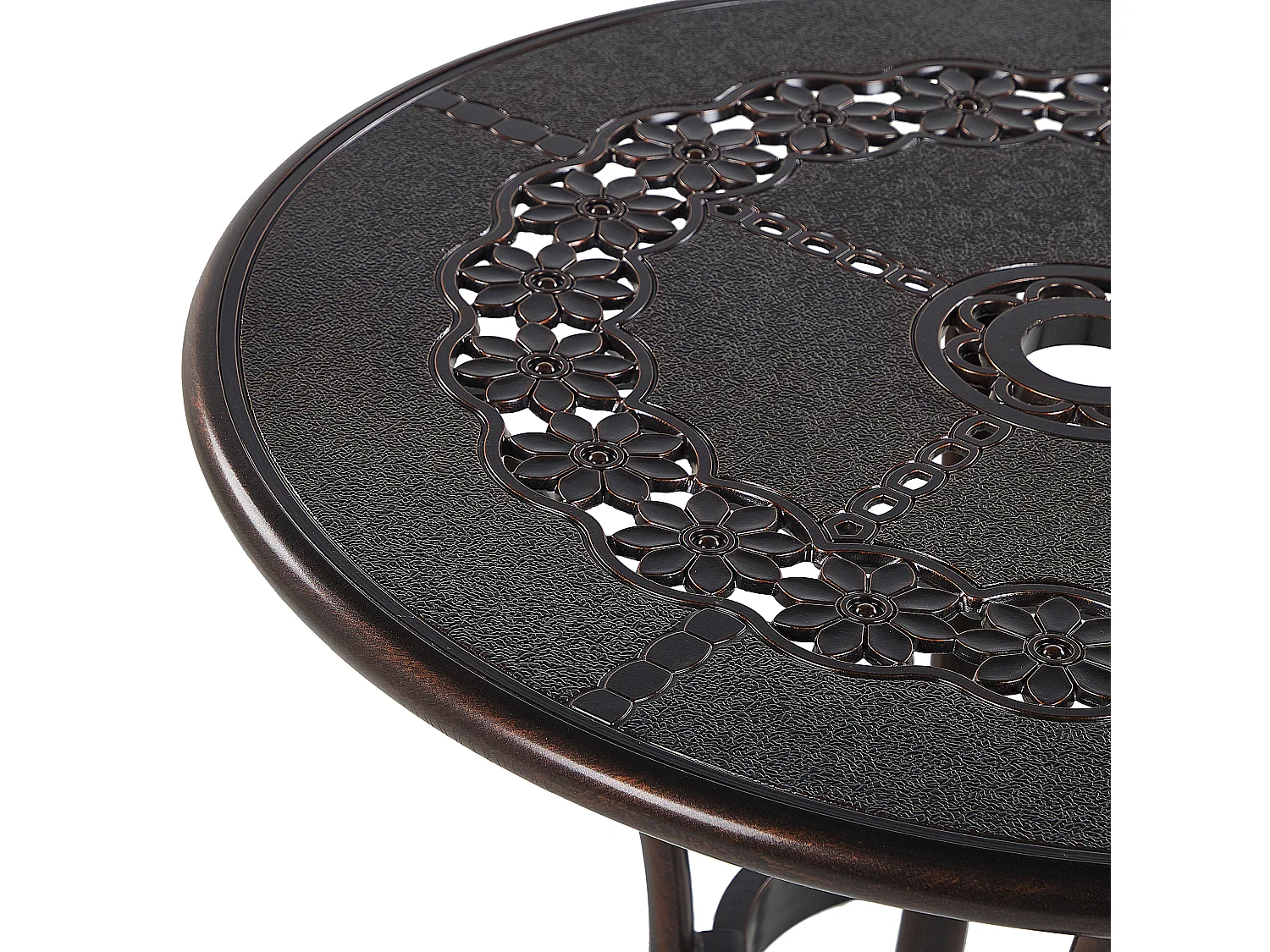 Bistro Table BOVINO 65 cm 65 cm Metal Dark Brown