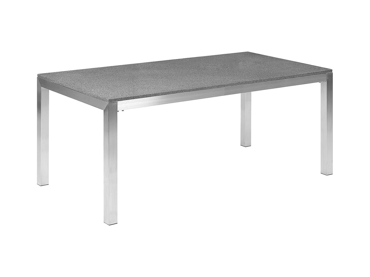 Table de salle à manger de jardin GROSSETO 180 cm 90 cm Poli Granit Gris