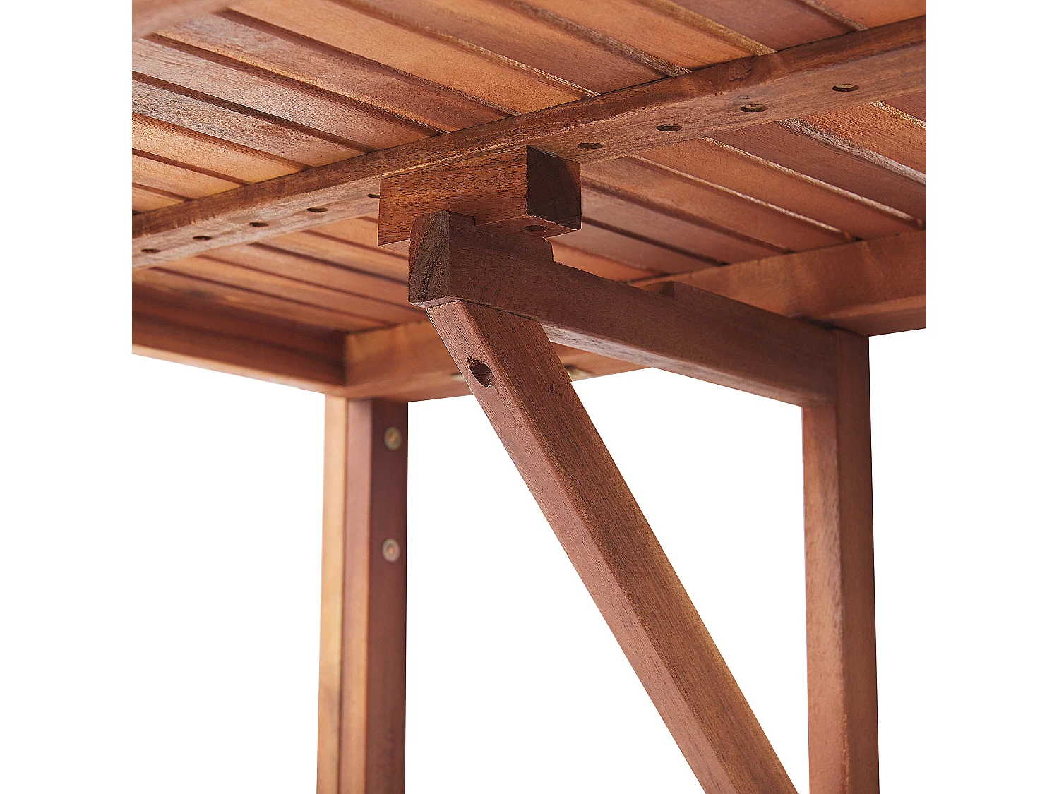 Balkonhängetisch Akazienholz dunkelbraun 60 x 40 cm höhenverstellbar Udine