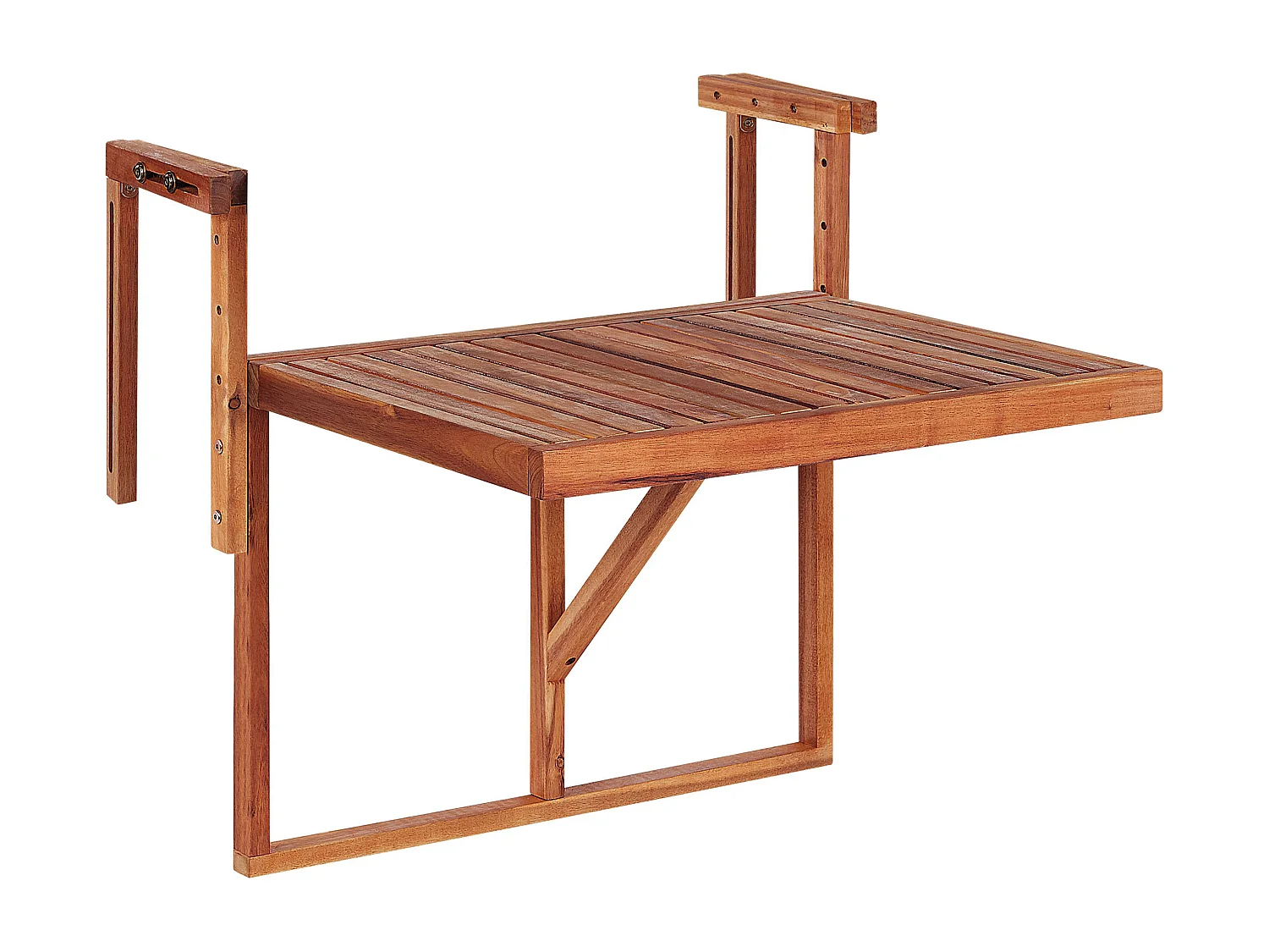 Balkontafel UDINE 70 cm 69 cm Acaciahout Bruin