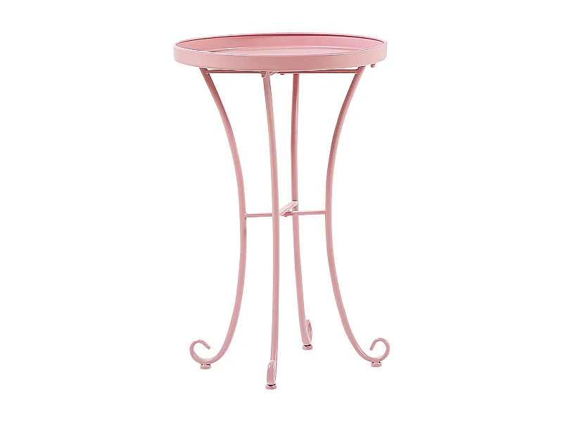 Table d'appoint pour le jardin CAVINIA 40 cm 40 cm Métal Rose