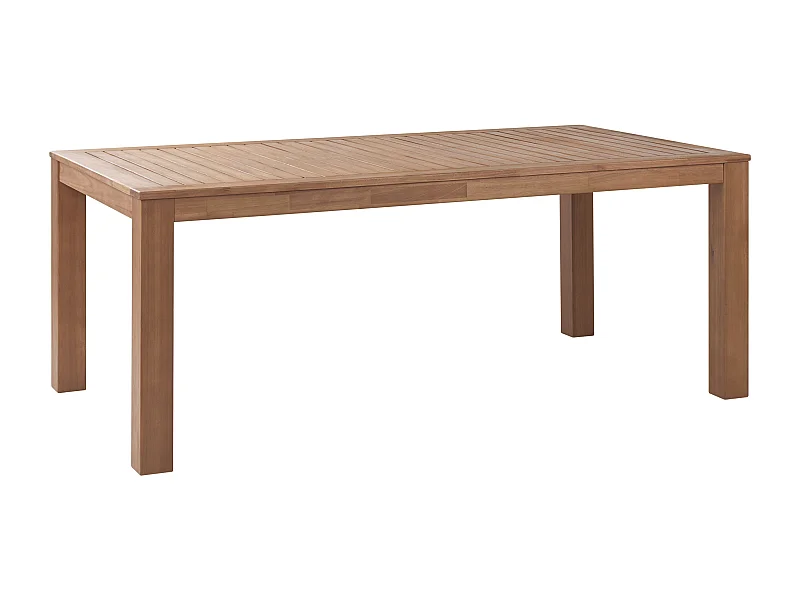 Table de salle à manger de jardin MONSANO 190 cm 105 cm Bois d'eucalyptus Marron
