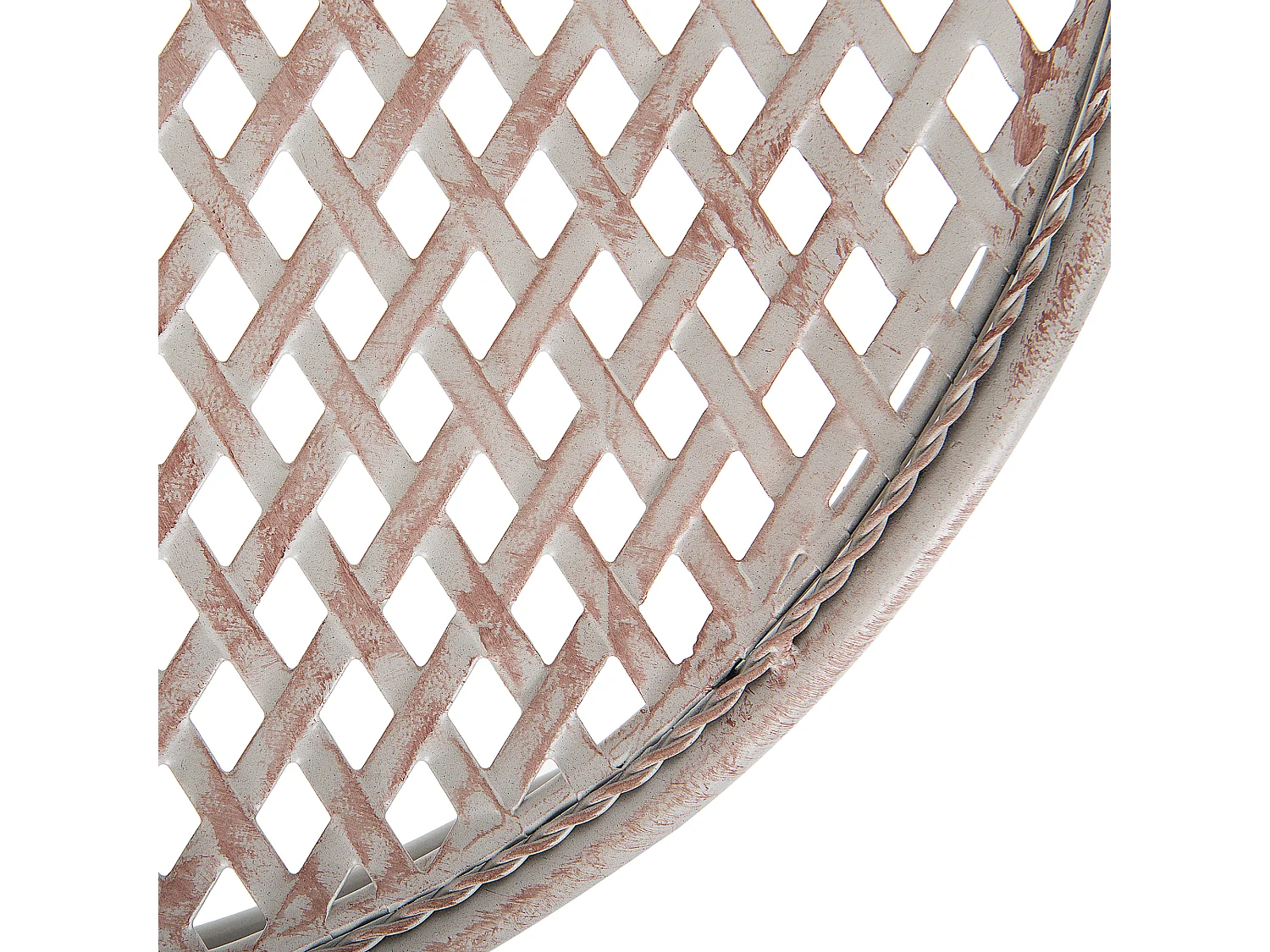 Stilvoller Gartentisch Metall grau rund Cilento