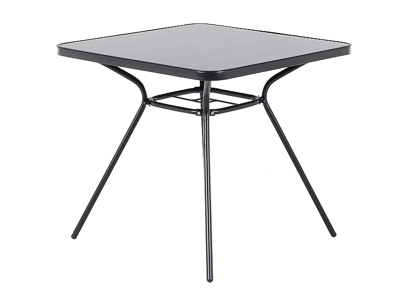 Table bistrot LIVO 80 cm 80 cm Verre Noir