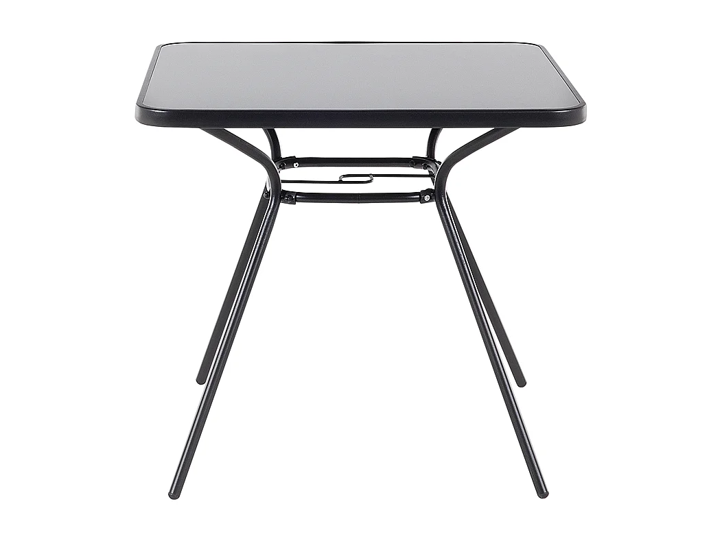 Mesa de balcón LIVO 80 cm 80 cm Vidrio Negro