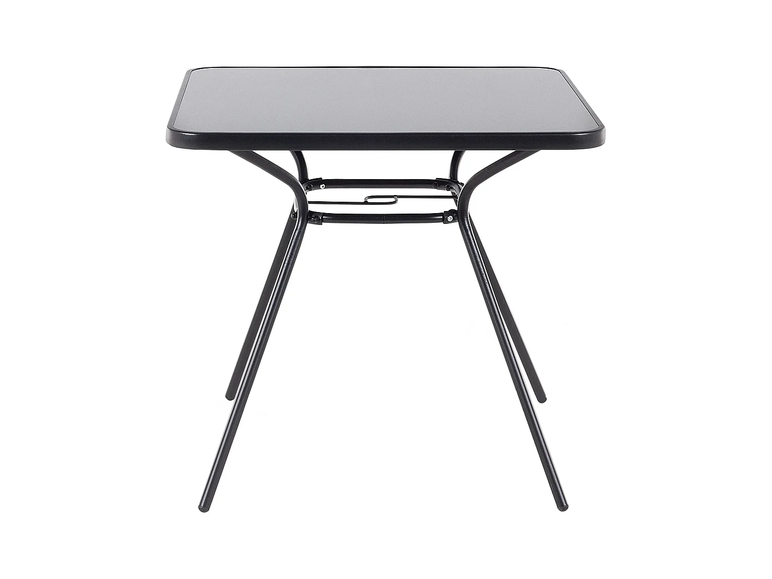 Mesa de balcón LIVO 80 cm 80 cm Vidrio Negro