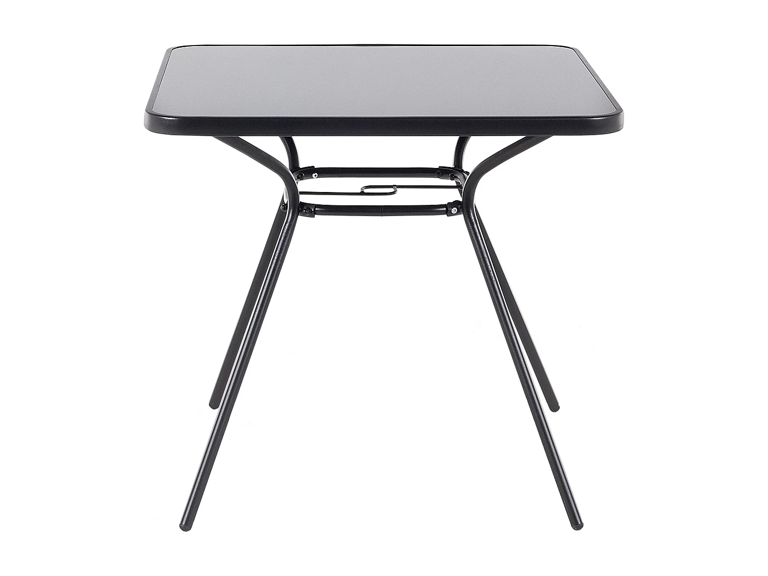 Table bistrot LIVO 80 cm 80 cm Verre Noir