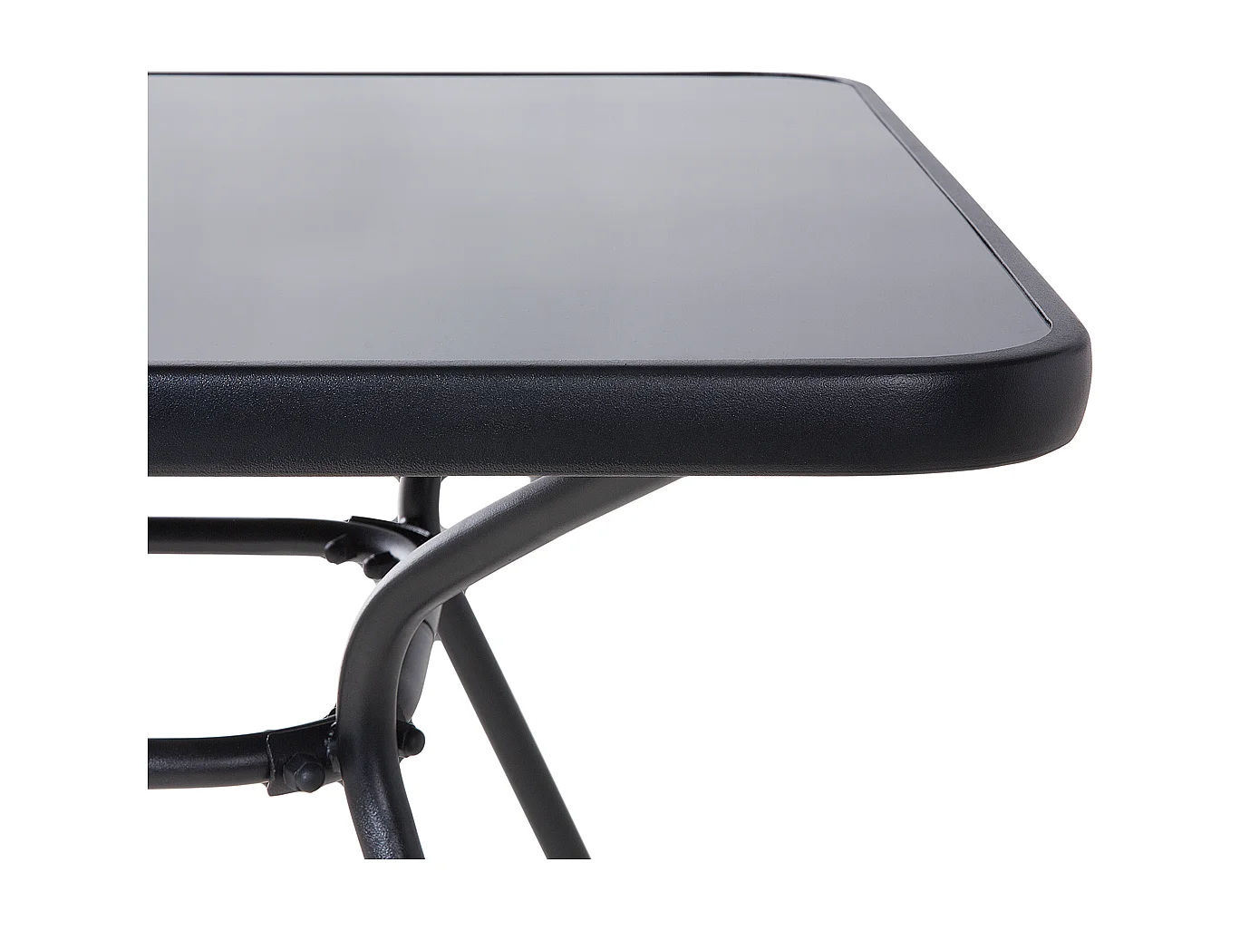 Table bistrot LIVO 80 cm 80 cm Verre Noir