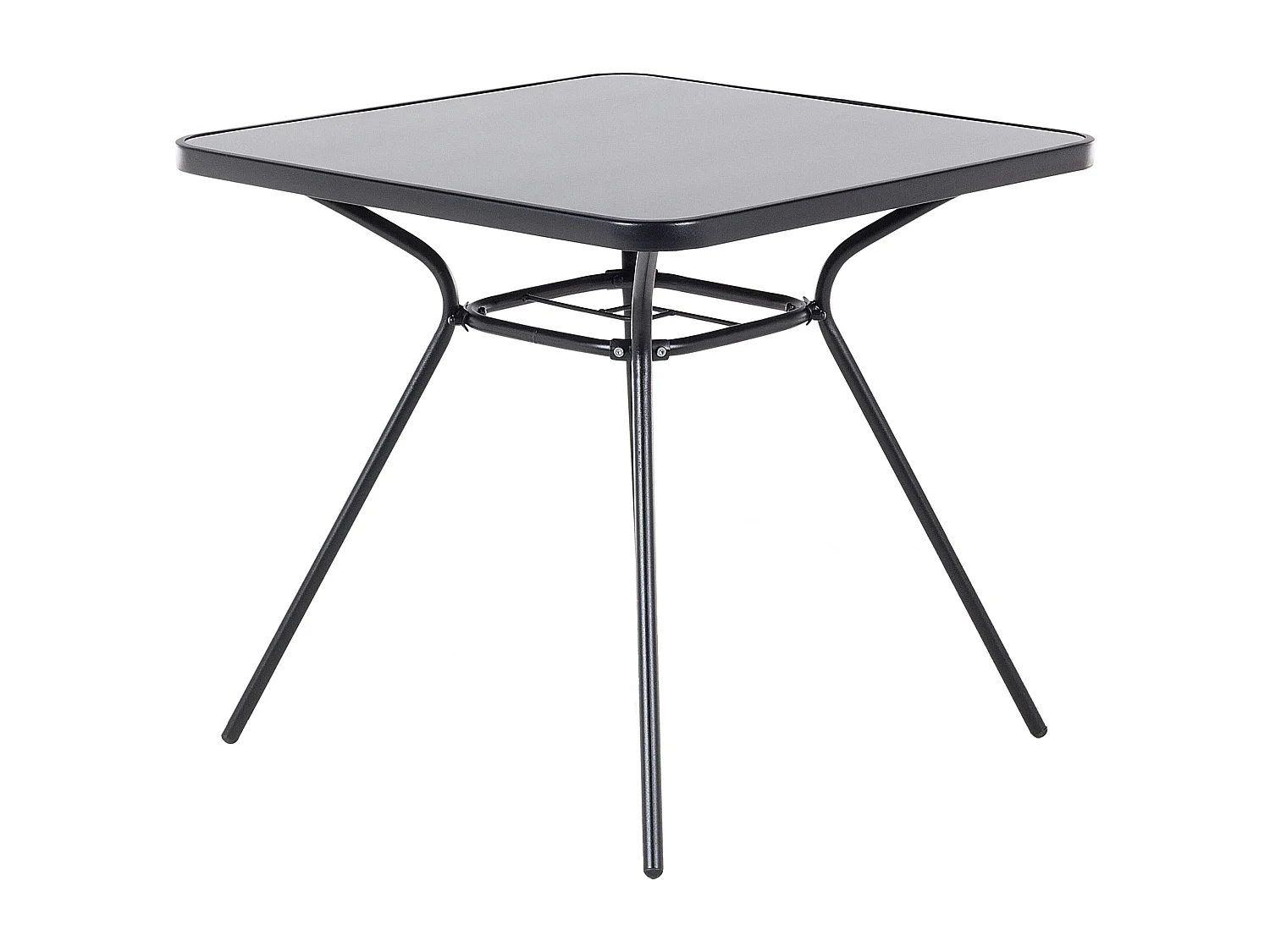 Tavolino Bistrot LIVO 80 cm 80 cm Vetro Nero