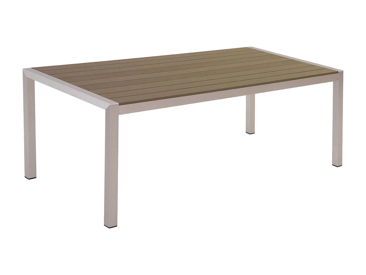 Mesa de jardín VERNIO 180 cm 90 cm Metal Marrón