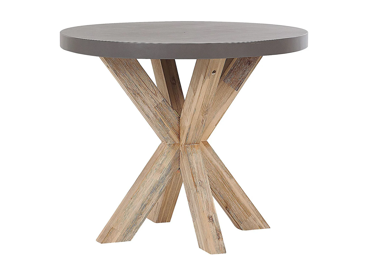 Table de salle à manger de jardin OLBIA 90 cm 90 cm Béton Gris